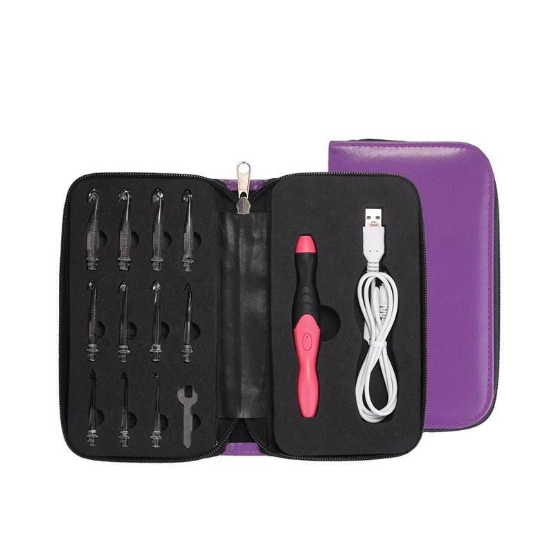 11 In 1 Led Light Up Crochet Hooks Set - Purple