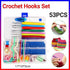 Knitting Needles Crochet Hooks Set Tools Kit Yarn Sewing Tools Grip With Box DIY