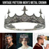 Men Crown Headpiece Royal Vintage Metal Crown Gold Medieval King Costume Party