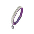 Suede Adjustable Pet Collar with Rhinestone for Cat Puppy 5 Colours Quick Release - Purple