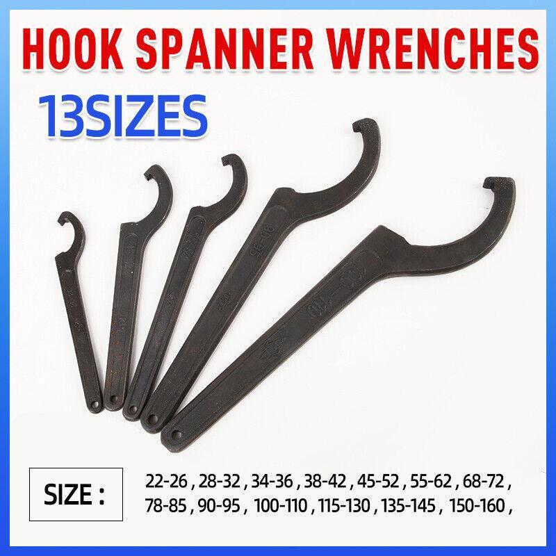 Adjustable C Spanner Hook Wrench Tool for Motorcycle Bike Repair 22 to 160mm - 115-130