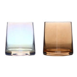 2PCS Hotel Household Glass Toothwash Cups Set Simple Gargle Toothwash Cup - Soot-multicolour