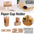 100pcs Kraft Paper Cup Holder Portable Coffee Drink Carrier Reusable Storage - Single Hole Holder