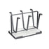 6 Hook Stainless Steel Cup Rack with Drip Tray for Mugs and Glasses - Black