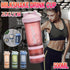 Powder Milkshake Drink Cup Sport Water Bottle 500Ml 3 Tier Protein Shaker Pill - Pink