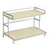 Kitchen Bathroom Desktop Storage Rack Water Cup Holder Cosmetic Iron Shelf - White