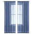 2PCS Solid Color Window Curtains Semi Shading Sheer Drapes Room Divider Use - Blue