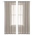 2PCS Solid Color Window Curtains Semi Shading Sheer Drapes Room Divider Use - Mocha