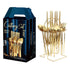 24PCS Stainless Steel Cutlery Set Knife Fork Spoon Set Durable Flatware Dining - Gold shelf set