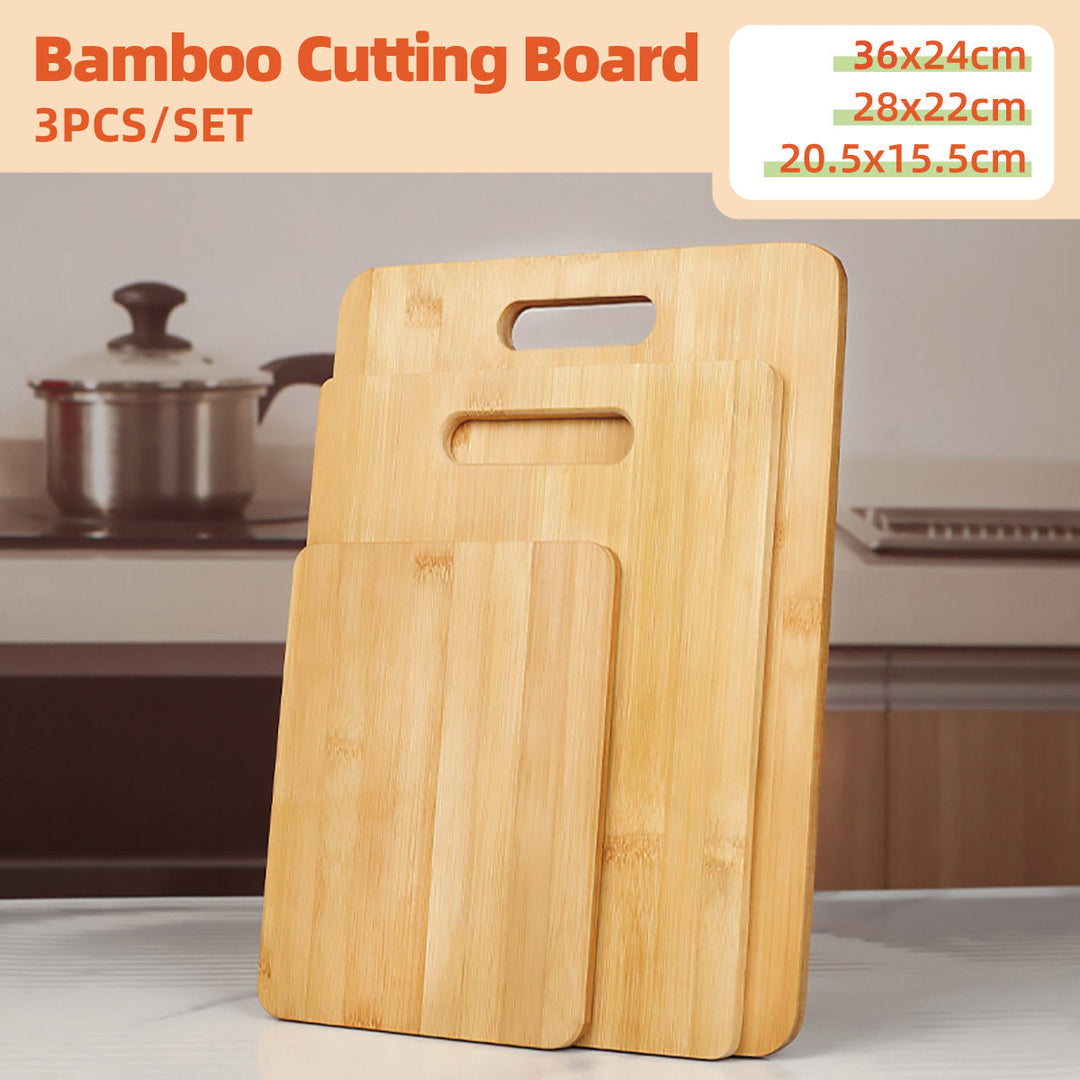 Household Cutting Board Set 3PCS Square Wooden Kitchen Chopping Boards For Food