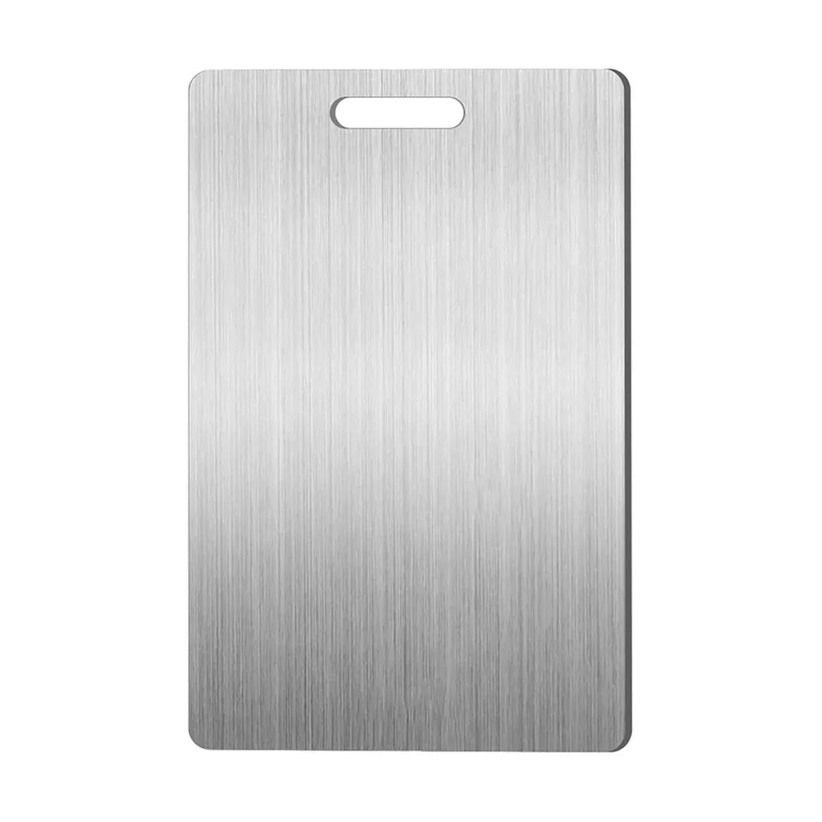 Double-Sided Stainless Steel Cutting Board Household Kitchen Chopping Board - 34x23cm