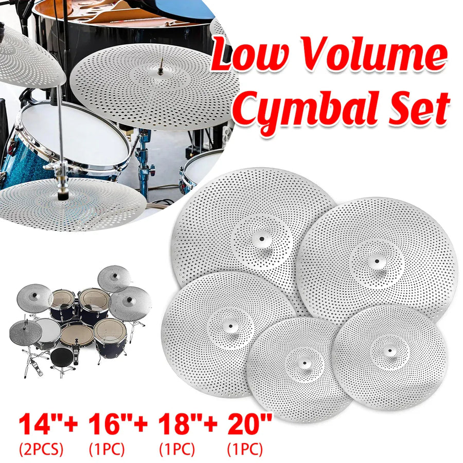 5 PCS Stand Drum Cymbal Mute Silencer Universal Fit for Most Standard Cymbals