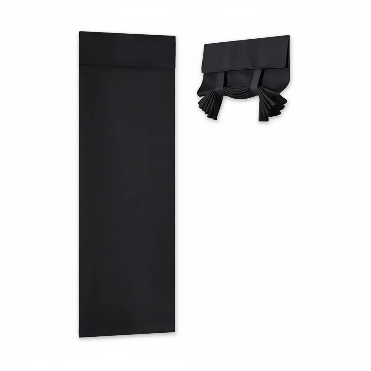 Home Blackout Door Curtain Thermal Insulated Durable for Bedroom Living Room - Black
