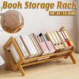Desktop Bookshelf Organizer for Home Office Storage Shelf for Books and Files