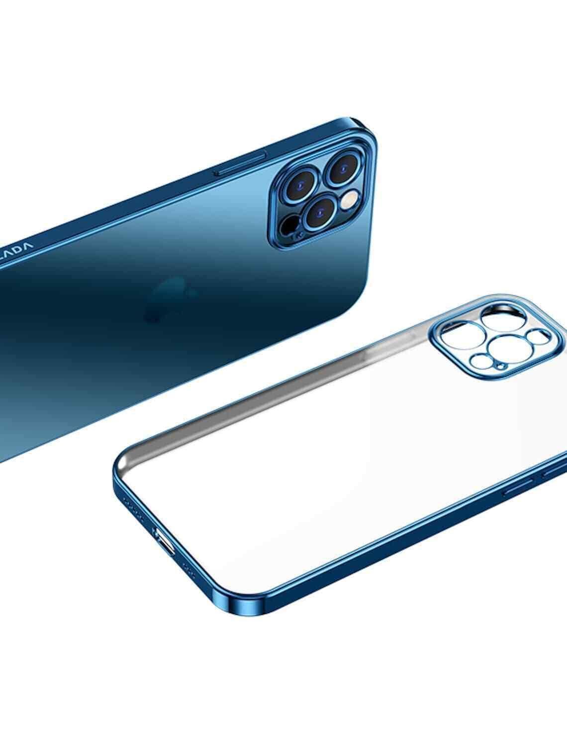 Blue For iPhone 13 12 11 Pro Max Case Thin Matte Ultra Slim Shockproof Clear Cover - iPhone 13 Mini