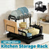 Kitchen Dish Drying Rack 2 Tier Carbon Steel Black 42x30x32cm Telescopic Drain