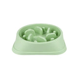 Dog-Bowl Dishes Slow-Feeder Large Pet-Eat Dogs Food-Nonslip Interactive Large - Green