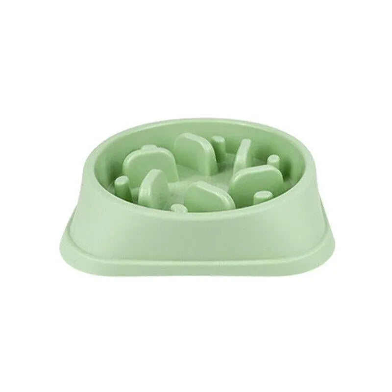 Dog-Bowl Dishes Slow-Feeder Large Pet-Eat Dogs Food-Nonslip Interactive Large - Green