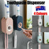 Automatic Toothpaste Dispenser Bathroom Wall-Mounted Rack Toothbrush Holder - Pink