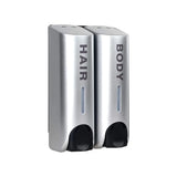 3 Sizes Soap Dispenser Wall Mount Hand Wash Bathroom Shampoo Shower Liquid Manual - Double