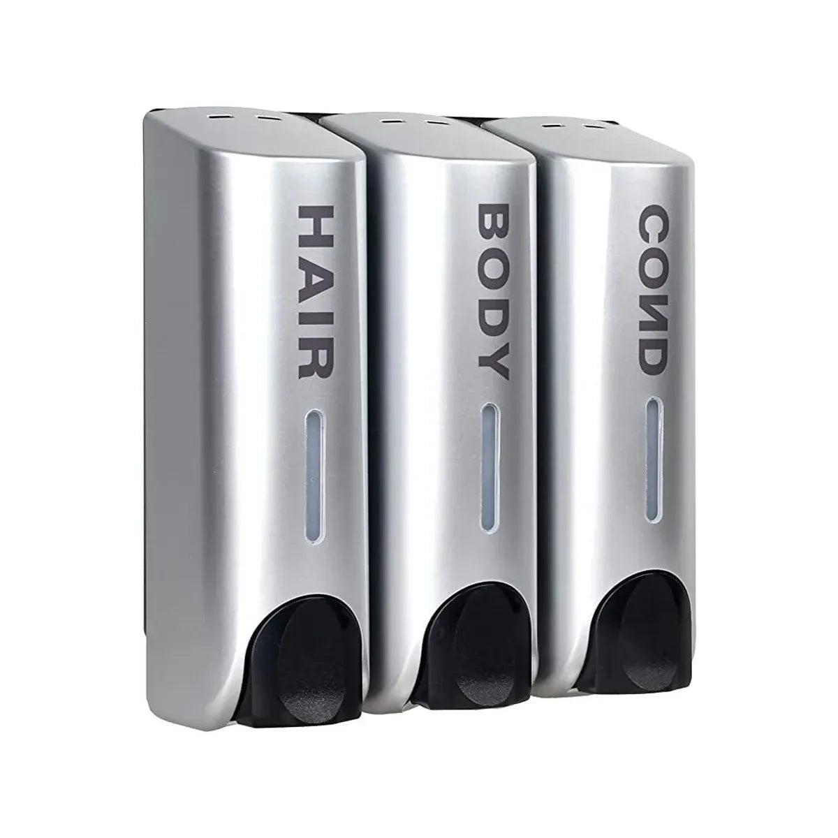 3 Sizes Soap Dispenser Wall Mount Hand Wash Bathroom Shampoo Shower Liquid Manual - Triple