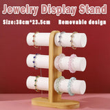 Three Tier Jewellery Display Stand Bracelet Storage Rack Desktop Bracelet Holder