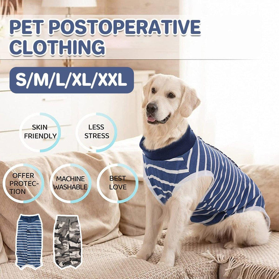 Dog Recovery Suit Anti-Lick Wound Protector Pet Clothing Post-Surgery Belly - Camouflage-XL