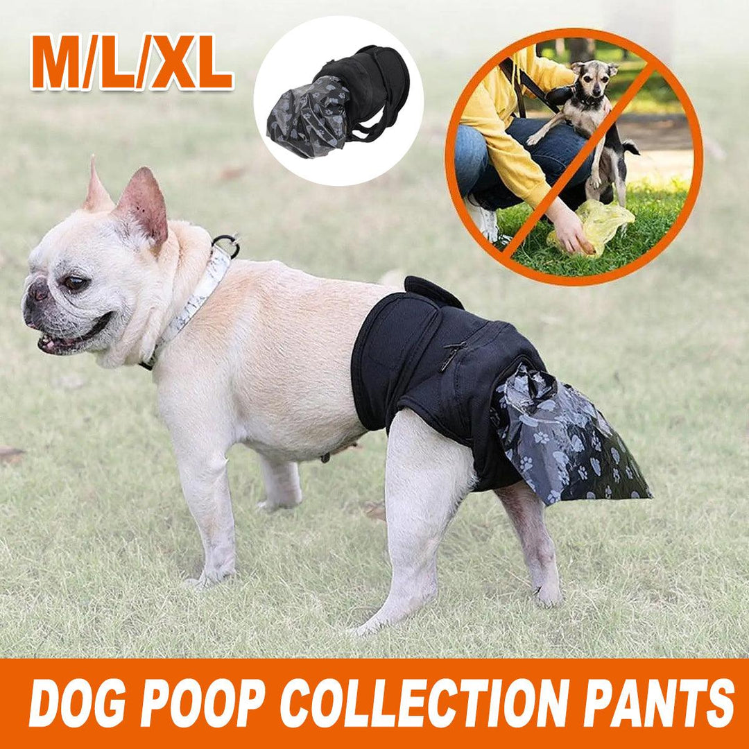 Dog Pet Portable Poop Collection Pants Outing Physiological Pants with Poop Bag - M