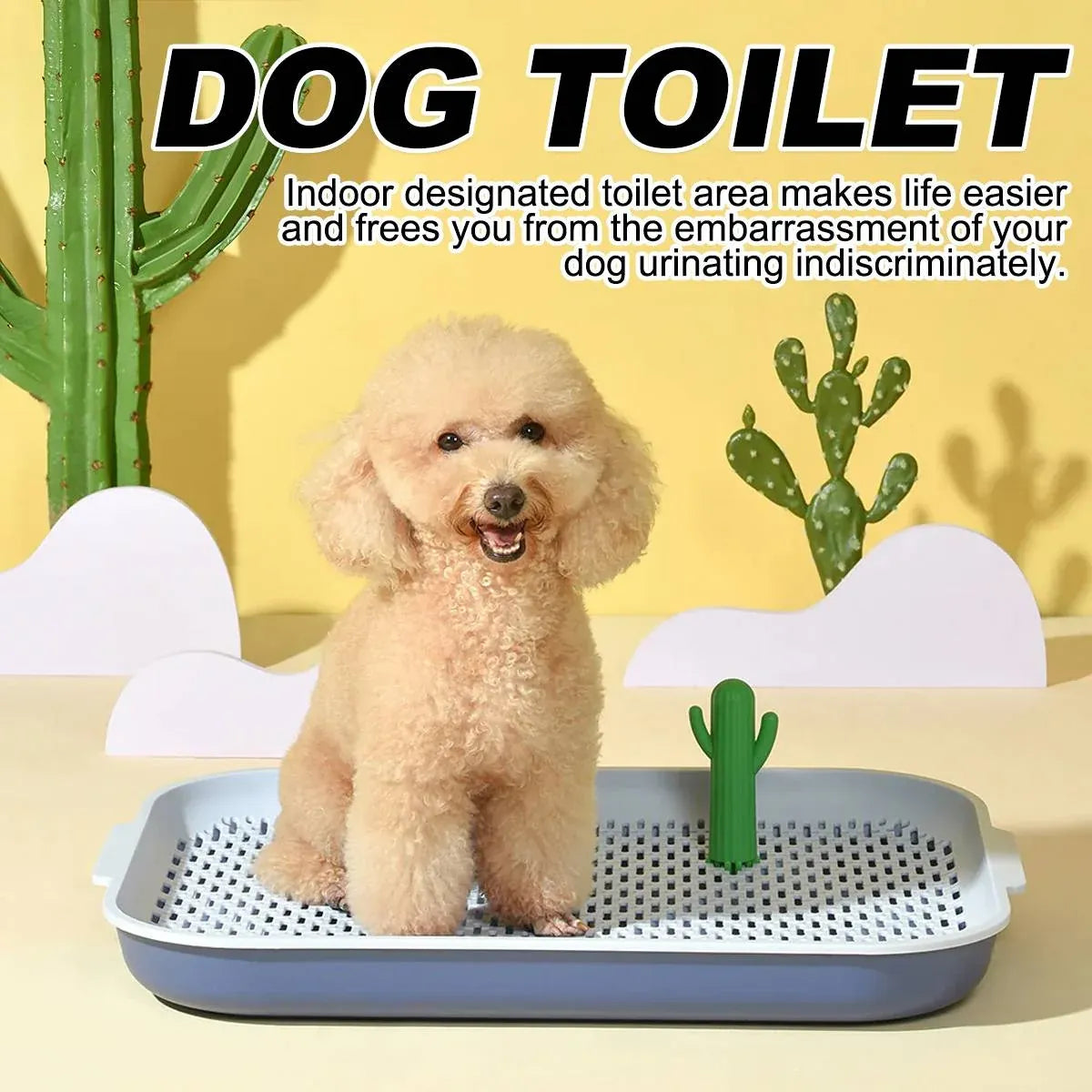Large Dog Potty Tray With High Sides Small Medium Puppy Pee Pad Holder Toilet