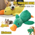 Plush Cartoon Duck Dog Toy Interactive Squeaky Pet Toy Durable Fun Chew Toy - Green