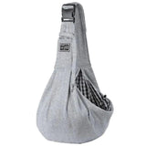 Portable Pet Sling Carrier Shoulder Bag for Small Dogs and Cats Travel Outdoor - Grey