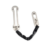 Home Security Door Chain Stainless Steel Guard Slide Screws Front Secure Catch - Silver