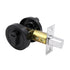 Door Double Sided Simple Lock High Strength Durable Brass Lock Core with Keys - Black