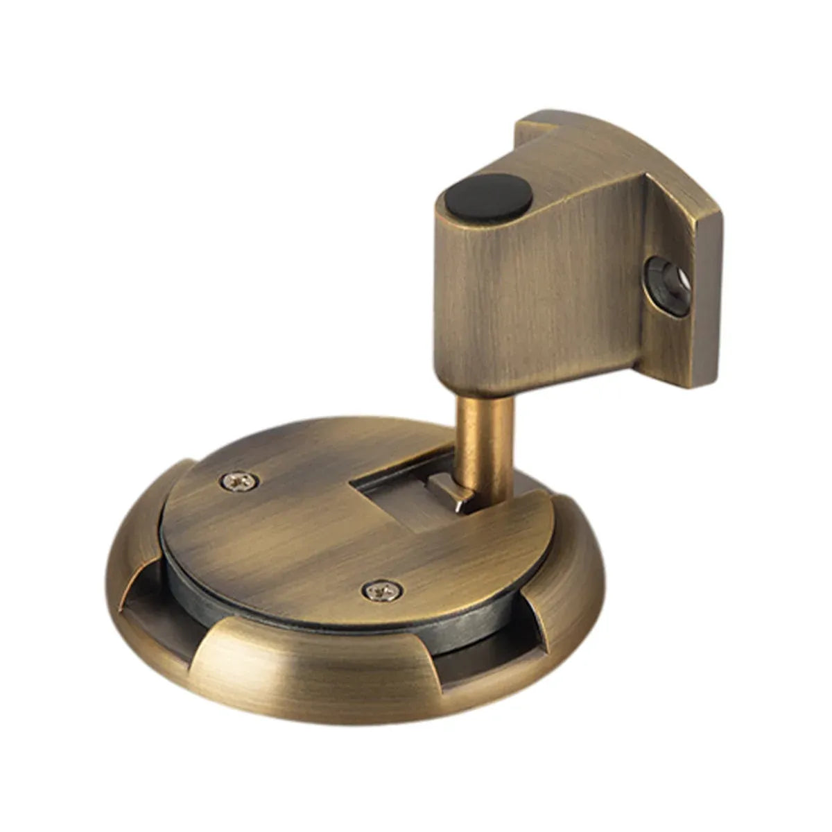 Push Lock Door Stop Floor Mounted Mechanical Door Holder Zinc Alloy - Bronze