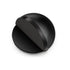 45mm Round Floor Mount Door Stop Rubber Bumper Metal Base Holder Wall Protector - Black