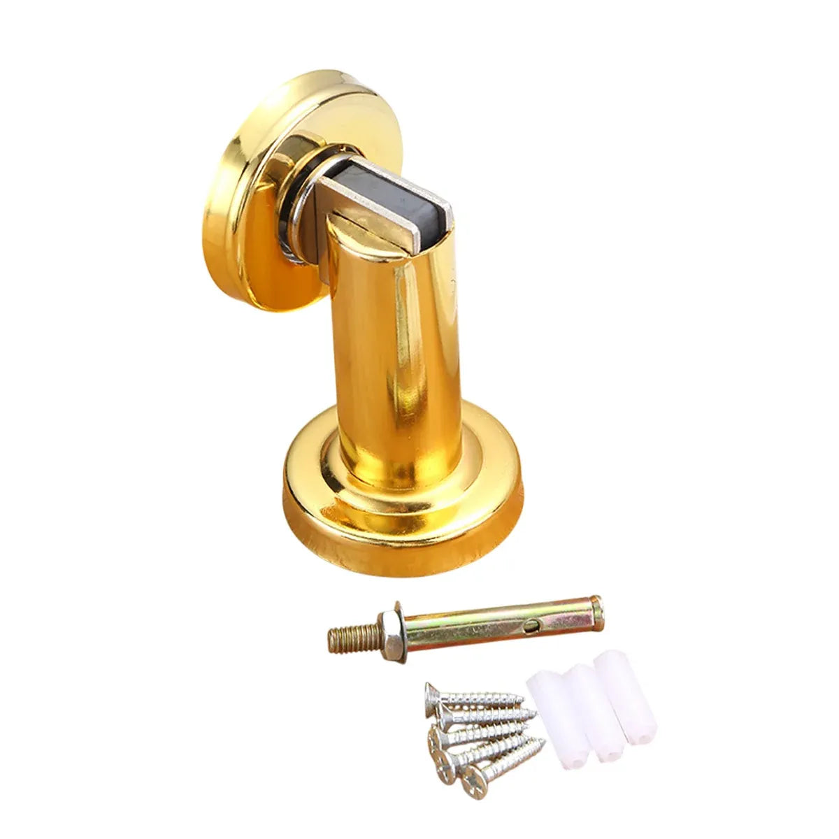 Door Stop Anti Collision Wall Door Retainer Suction Device for Home Office Use - Gold