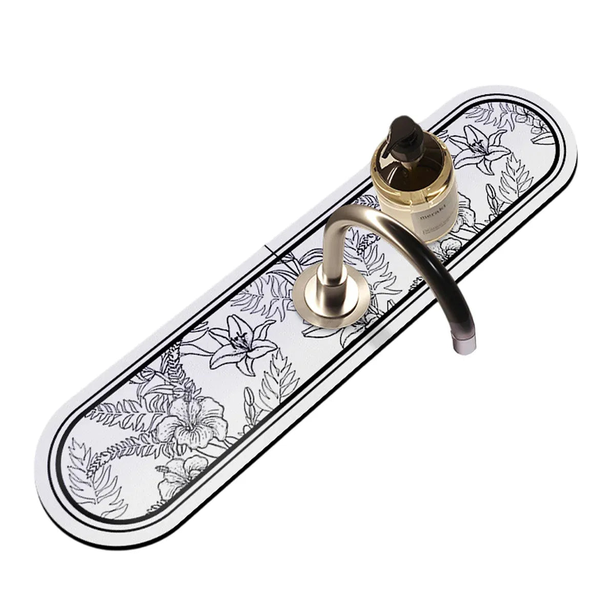 Diatom Mud Faucet Suction Mat 10cm Sink Drain Pad Bathroom Kitchen Absorbent Pad - B