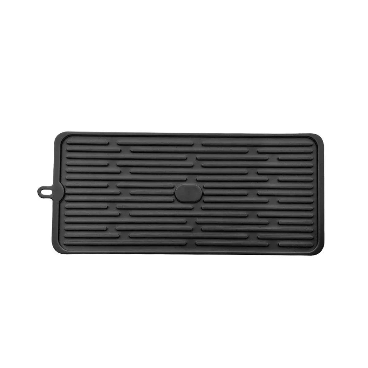 Silicone Drainage Mat Sink Strainer Mat Non Slip Heating Mat Kitchen Drying Pad - Black