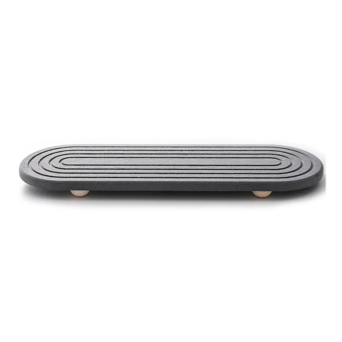 Nordic Diatomaceous Earth Tray Bathroom Sink Drying Mat 30x10cm - Dark Grey