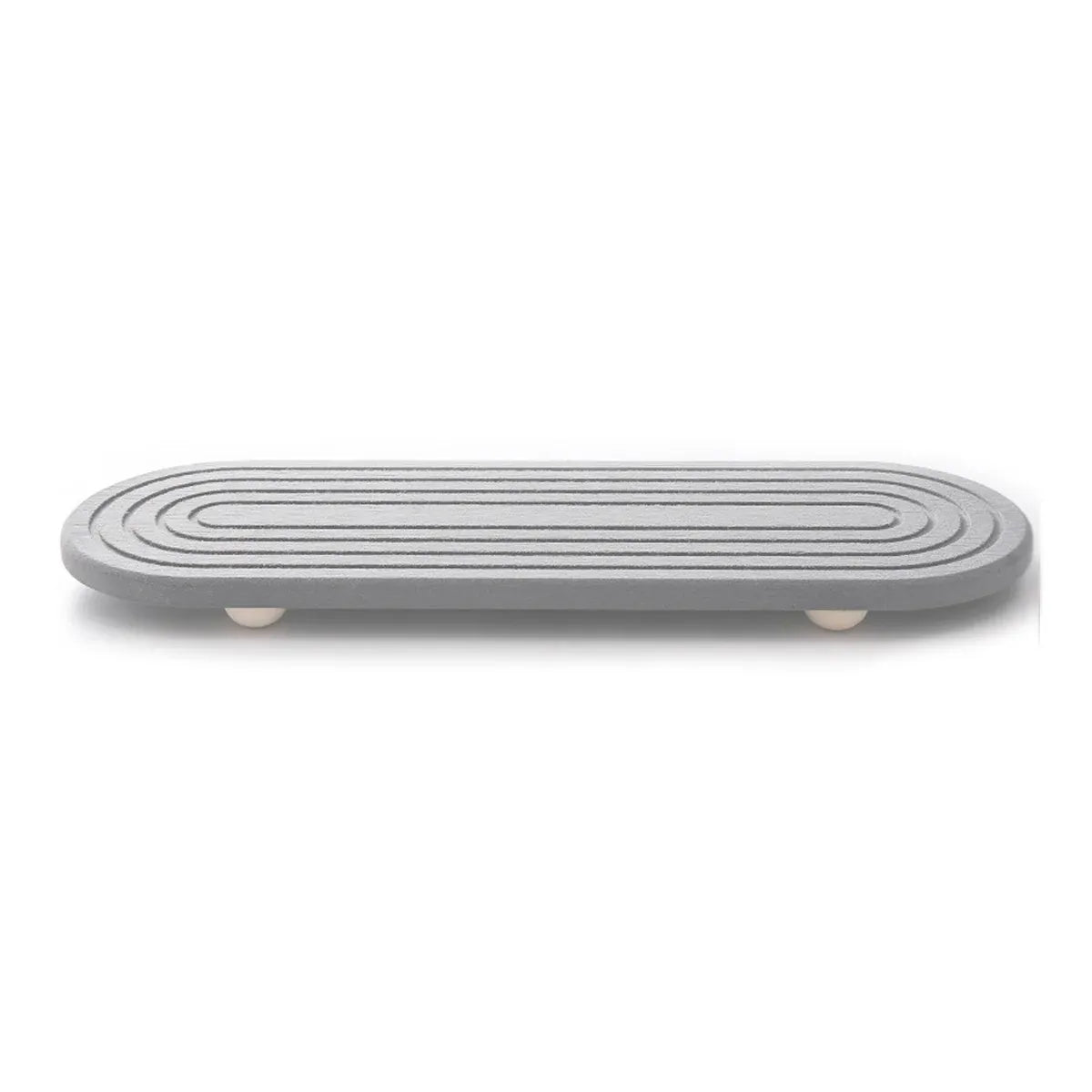 Nordic Diatomaceous Earth Tray Bathroom Sink Drying Mat 30x10cm - Grey