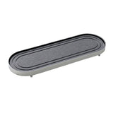 Stainless Steel Diatomite Tray Countertop Drying Mat Bathroom Kitchen Sink Organizer - Silver