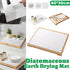 Diatomite Instant Absorbent Dry Mat With Bamboo Frame Bathroom Kitchen Dry Pad
