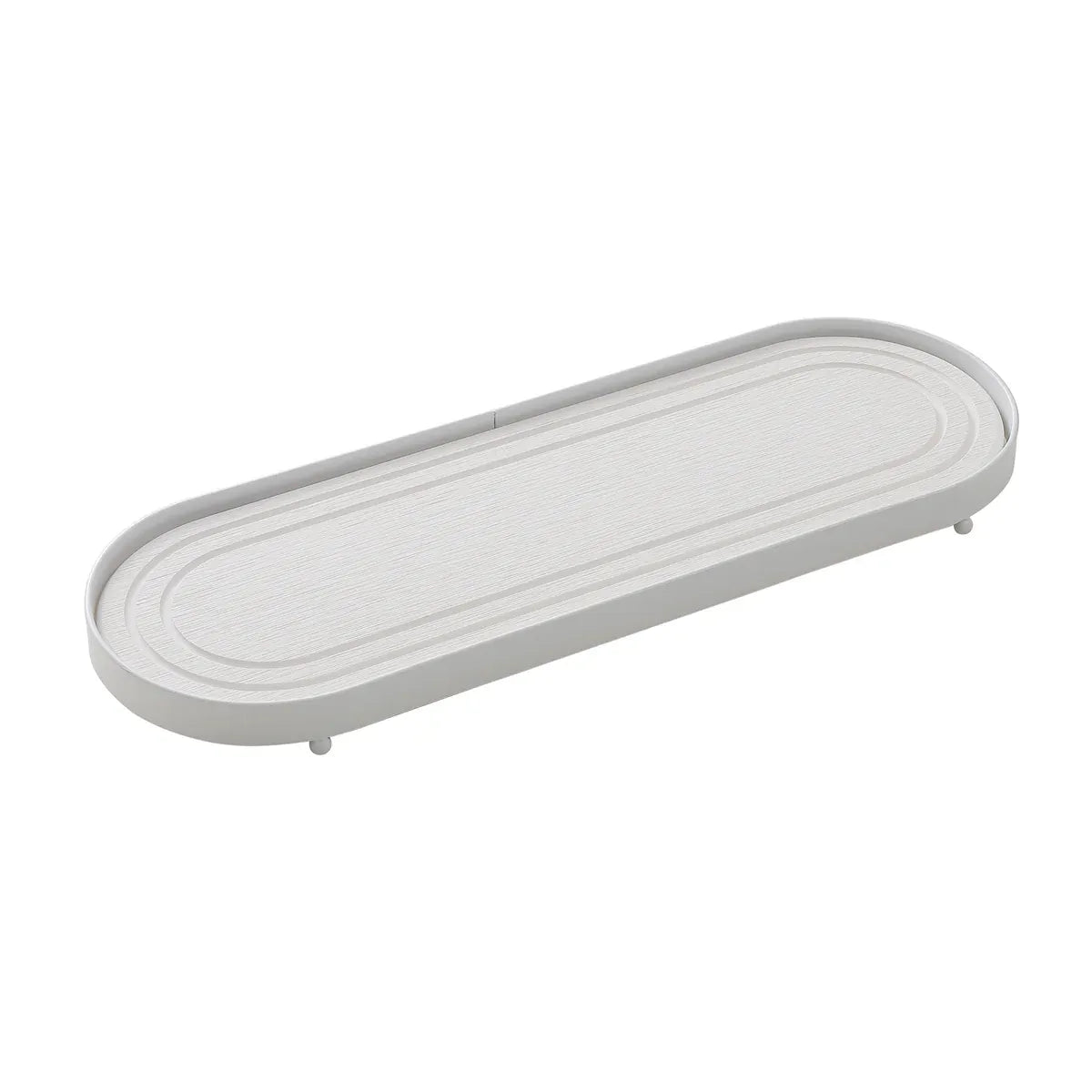 Stainless Steel Diatomite Tray Countertop Drying Mat Bathroom Kitchen Sink Organizer - White