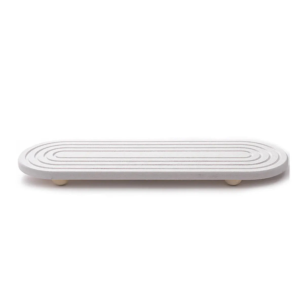 Nordic Diatomaceous Earth Tray Bathroom Sink Drying Mat 30x10cm - White