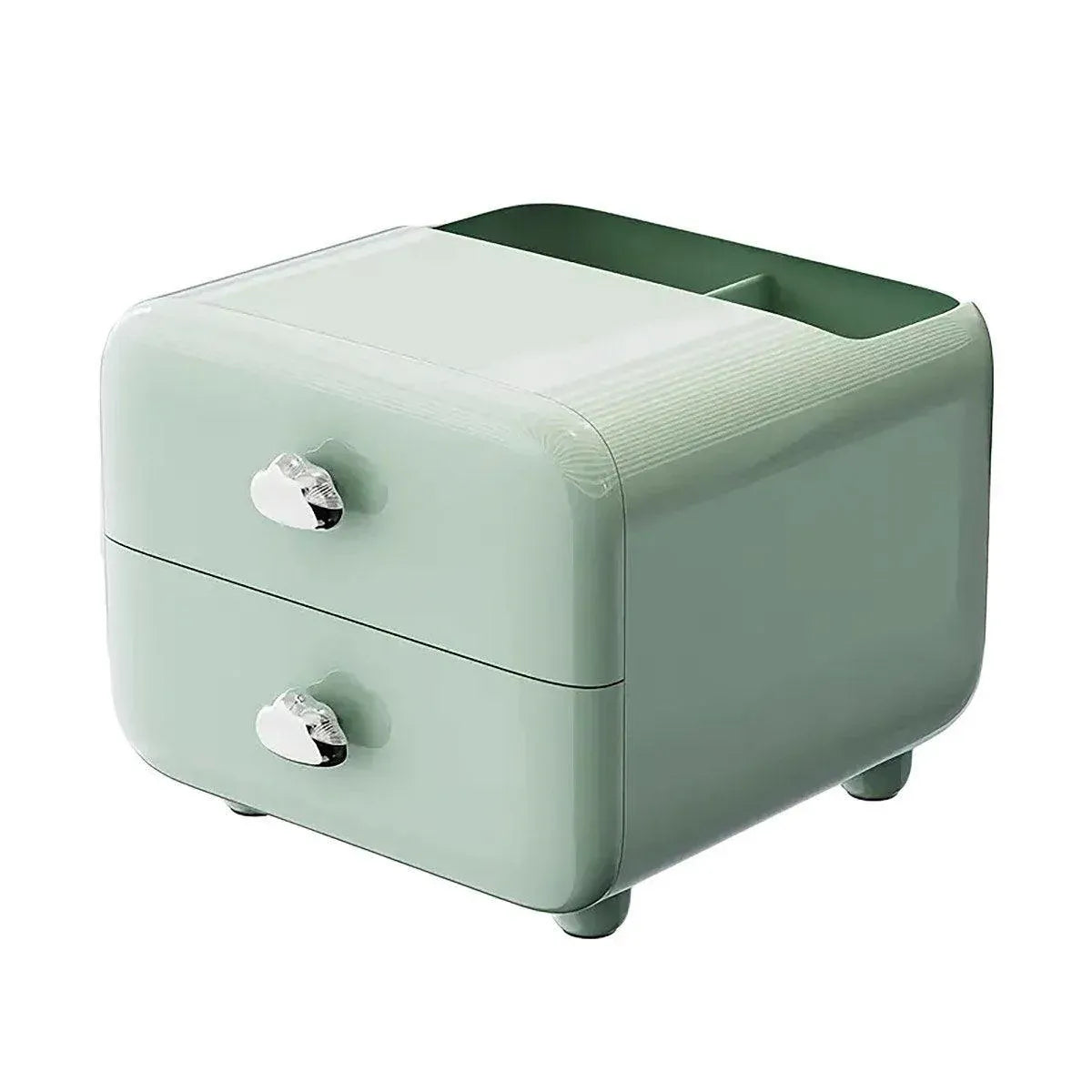Multifunctional Desktop Organizer Storage Drawer Box for Office and Study Desks - Green