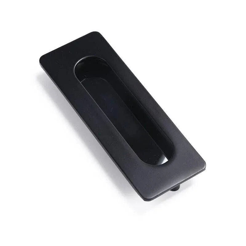 Matte Black Flush Pull Handle for Sliding Door Cabinet Drawer Kitchen Furniture - 96MM