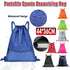 Backpack Sport Pack String Tote Gym Bag Cinch Sack School Drawstring Capacity - Dark Blue