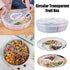 Transparent Round Fruit Plate Living Room House Plastic Serving Tray Organizer