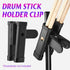 Drum Sticks Case Aluminum Alloy Clip Drum Stick Bag Stand Anti-slip Rubber Pad