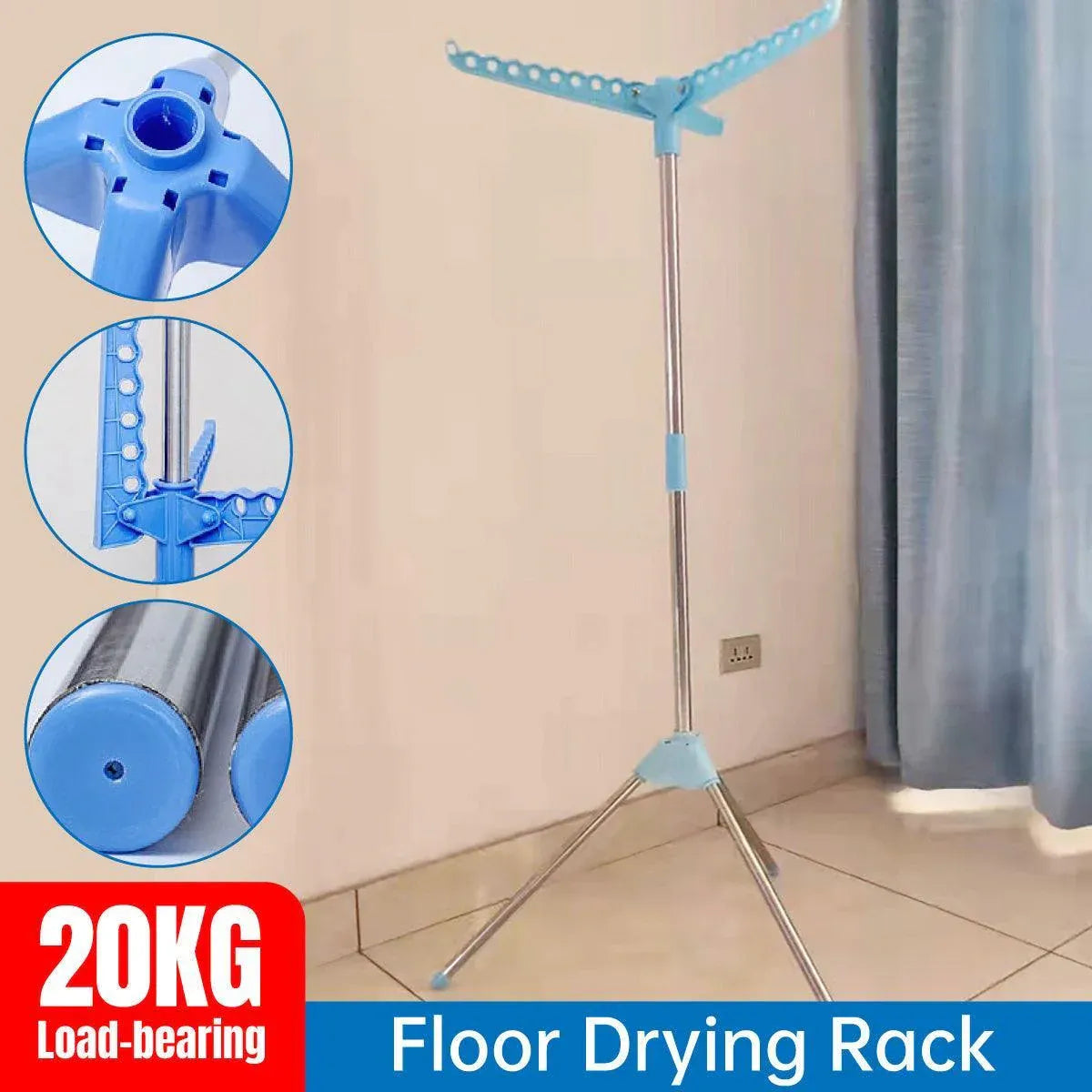 Triangle Coat And Hat Rack Indoor Drying Stand Simple Foldable Household Hanger